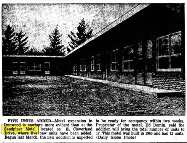 Classic Motor Inn (Sandpiper Motel) - 1967 Five Units Added (newer photo)